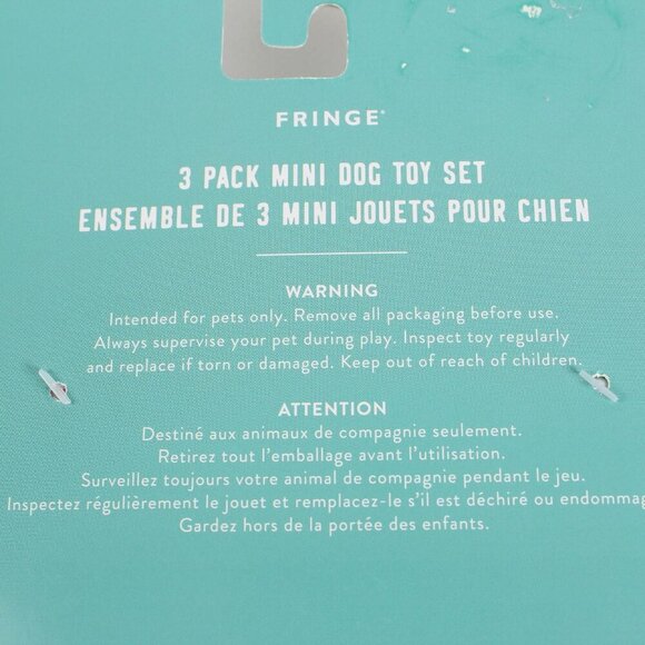 Pet Shop by Fringe Studio Light Paw Cans Small Dog Squeaky Dog Toys - NEW - Picture 5 of 6